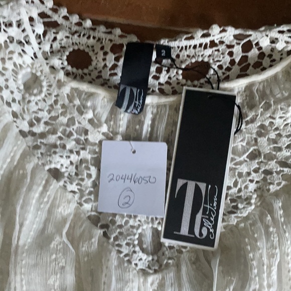 NWT Anthropologie TT Collection blouse in cream - Picture 5 of 6